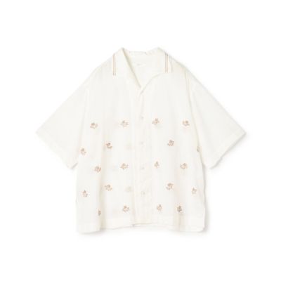 ＜maison TOMORROWLAND＞コットンボイルエンブロイダリー　ハーフスリーブシャツ