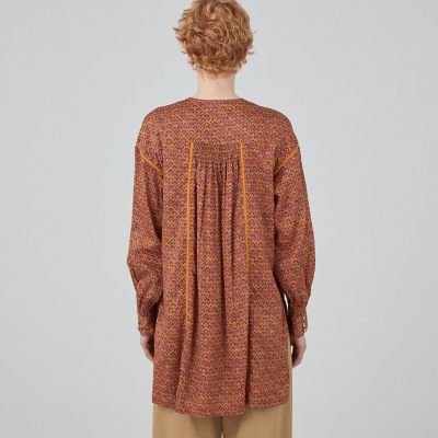 yuni ユニ　フラワープリントチュニックブラウス　コットン100% 60%OFF】summery tunic～ｻﾏﾘｰﾁｭﾆｯｸ | flower／フラワー公式通販