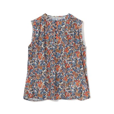 ポリエステルプリント　スリーブレスブラウス