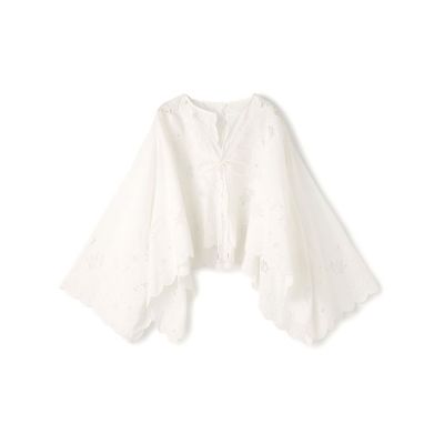 【送料無料】maison TOMORROWLAND/メゾン トゥモローランド バンダナエンブロイダリー ワイドスリーブブラウス 11ホワイト トップス【三越伊勢丹/公式】