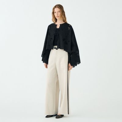 バンダナエンブロイダリー ワイドスリーブブラウス | maison