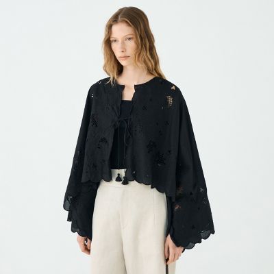 バンダナエンブロイダリー ワイドスリーブブラウス | maison