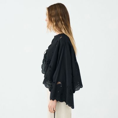 バンダナエンブロイダリー ワイドスリーブブラウス | maison