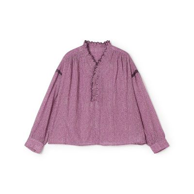 プチスクエアエンブロイダリー ハーフスリーブシャツ | maison