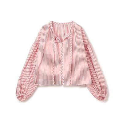 コットンボイルプリント ギャザーブラウス | maison TOMORROWLAND