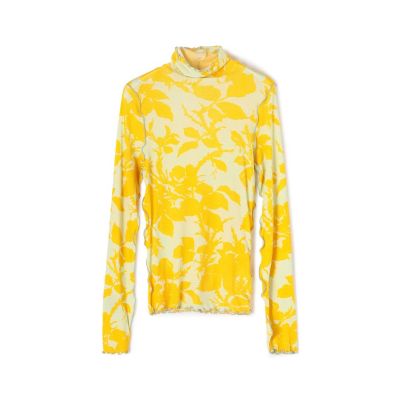 ＜maison TOMORROWLAND＞コットンプリント　タートルネックプルオーバー