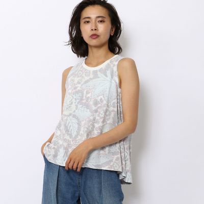 ＜maison TOMORROWLAND＞コットンジャージーインサイドプリント　ノースリーブプルオーバー