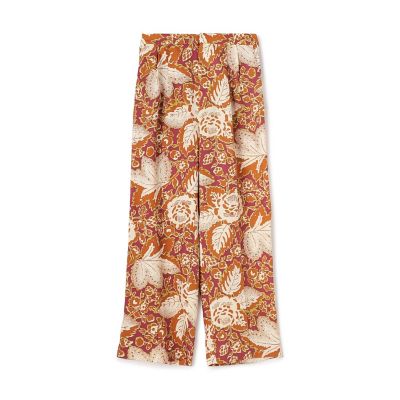 ＜maison TOMORROWLAND＞【タイムセール：３月２日（月）午前９時３０分迄】レーヨンプリント　タックストレートパンツ