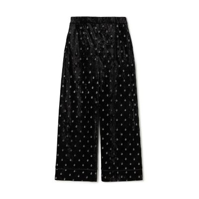 ＜maison TOMORROWLAND＞【送料無料】ベロアエンブロイダリー　ナローストレートパンツ