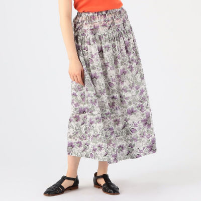 ＜maison TOMORROWLAND＞コットンプリント　ギャザーミディスカート