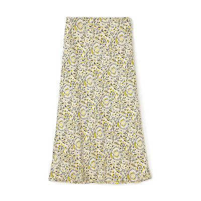 ＜maison TOMORROWLAND＞ポリエステルプリント　タイトミディスカート