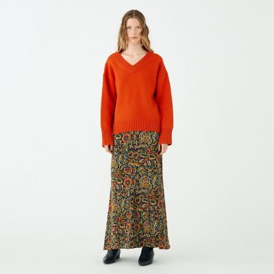 送料無料】キュプラレーヨンジャカード ナロースカート | maison