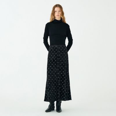 ベロアエンブロイダリー ナロースカート | maison TOMORROWLAND/メゾン