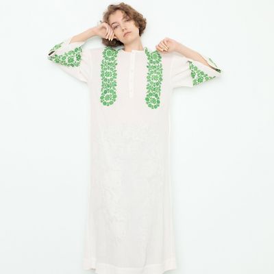 ＜maison TOMORROWLAND＞ＥＭＢＲＯＩＤＥＲＹ　ボリュームスリーブワンピース