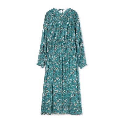 ＜maison TOMORROWLAND＞コットンミルフルール　ランダムシャーリングドレス