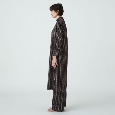 デミルーンプリント パワーショルダーワンピース | maison