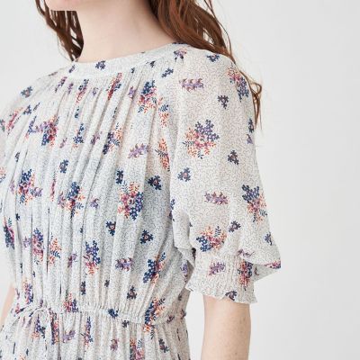 コットンジョーゼット シャーリングワンピース | maison TOMORROWLAND