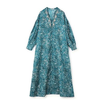 ＜maison TOMORROWLAND＞ポリエステルプリントビジュー　マキシワンピース