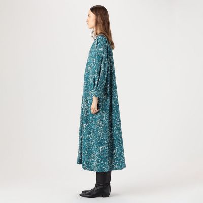 ポリエステルプリントビジュー マキシワンピース | maison