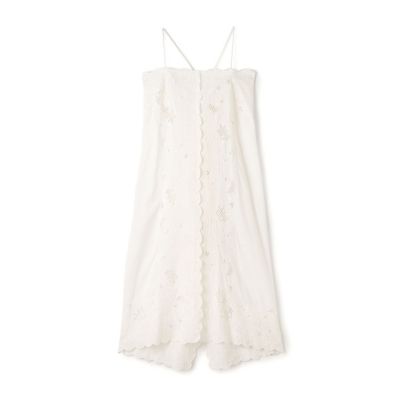 【送料無料】maison TOMORROWLAND/メゾン トゥモローランド バンダナエンブロイダリー キャミソールワンピース 11ホワイト ワンピース・ドレス【三越伊勢丹/公式】