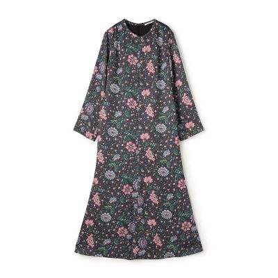 ＜maison TOMORROWLAND＞ポリエステルサテンプリント　ソフトマーメイドワンピース