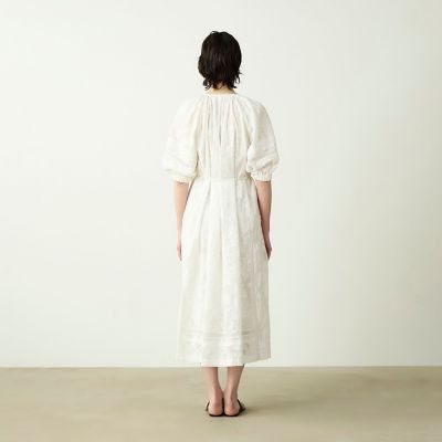 コットンカットジャカード パフスリーブワンピース | maison