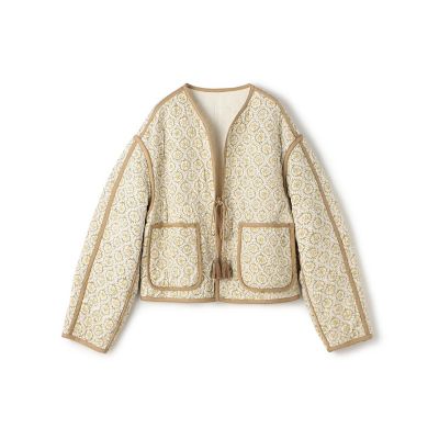 ＜maison TOMORROWLAND＞レーヨンサテンキルト　リバーシブルジャケット