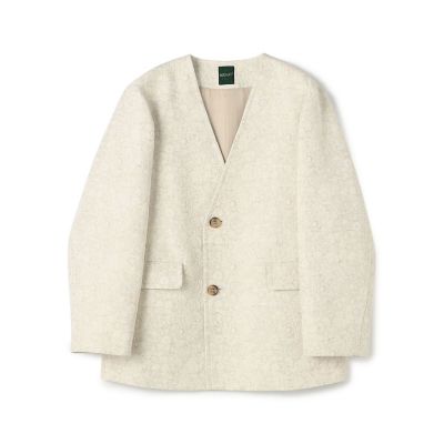 ＜maison TOMORROWLAND＞ボタニカルジャカード　カラーレスジャケット