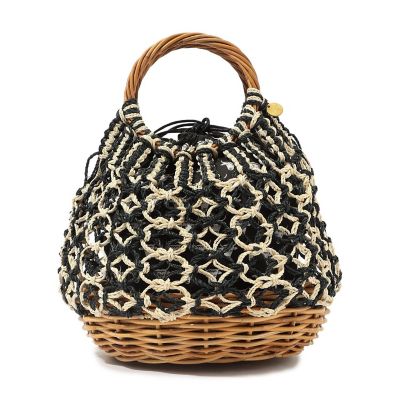 ＜maison TOMORROWLAND＞ラタンコンビ　ミニバスケットバッグ