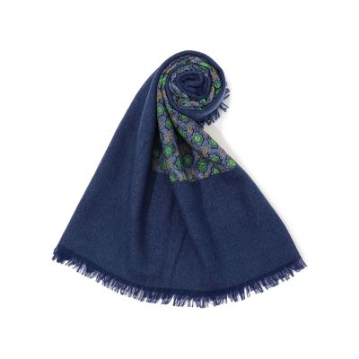 ＜maison TOMORROWLAND＞ウールプリントコンビ　ストール