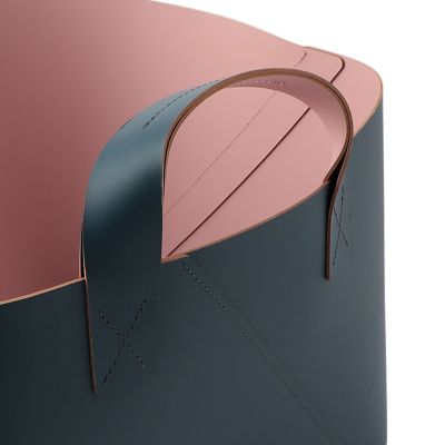 クエロ　バスケットウィズハンドル　ペトロール　ソフトピンク（５０７７１１１０）