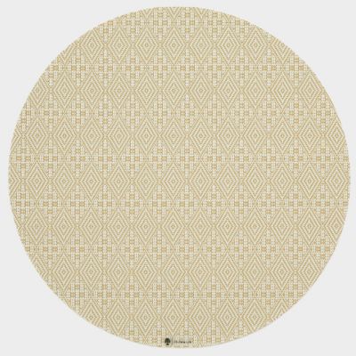 ＜chilewich＞ボックスウッド　ラウンドプレイスマット　ウィート（５１１０３０４０）