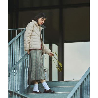 撥水 ショート丈 スタンドジップ プレミアムグースダウン