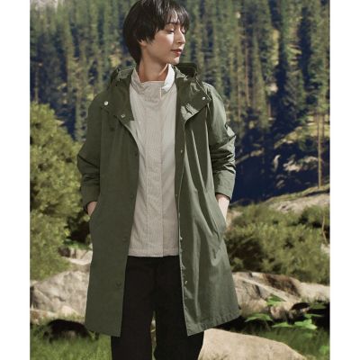 ＜AIGLE＞ＵＶカット　オーガニックコットンロング丈　フーデッドジャケット