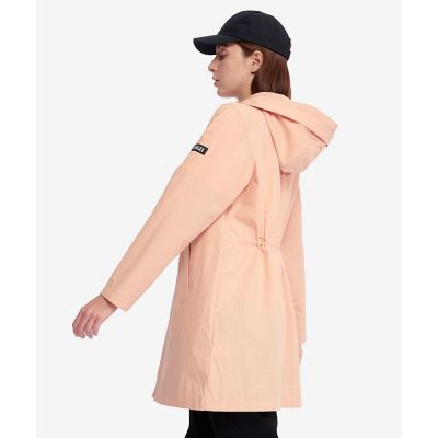 UVカット オーガニックコットンロング丈 フーデッドジャケット