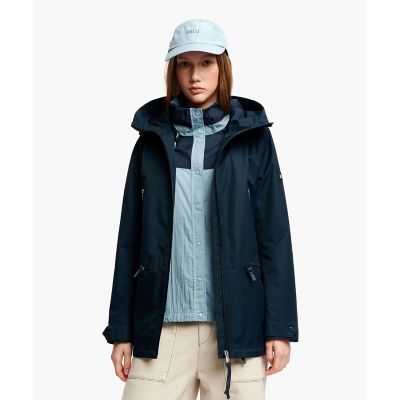 MTD 透湿防水 防風 2レイヤー 止水ジップ ミドル丈フーディ