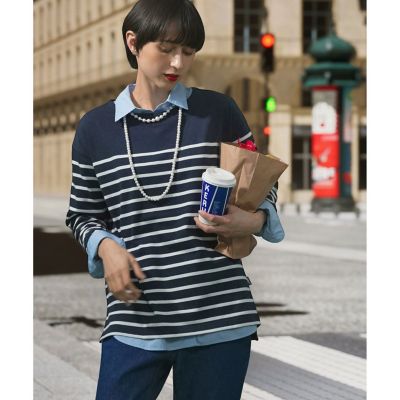 マリンストライプ　ロングスリーブボーダーＴシャツ　ＲＰ　長袖Ｔシャツ