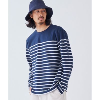 ヤーンダイロングスリーブボーダーTシャツ RP | AIGLE