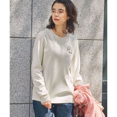 UVカット ワンポイントロゴ ロングスリーブ 長袖リブTシャツ