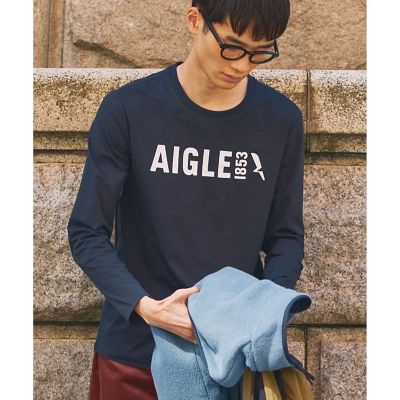 【SALE】AIGLE/エーグル UVカット ロングスリーブロゴTシャツ RP ダークネイビー トップス【三越伊勢丹/公式】