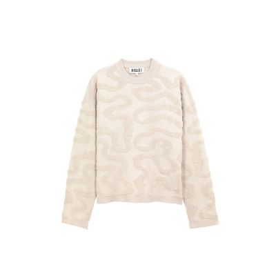 クルーネックジャカードセーター