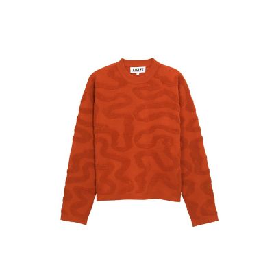 クルーネックジャカードセーター