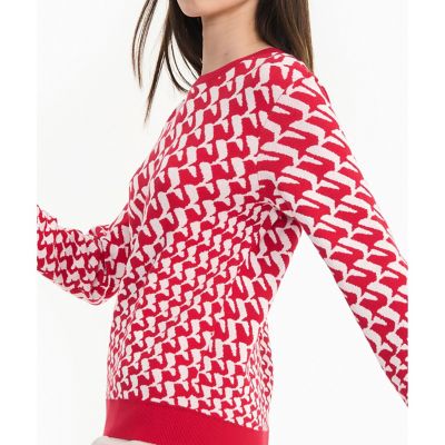 【SALE】AIGLE/エーグル バーズアイ ジャカードニットセーター レッド トップス【三越伊勢丹/公式】