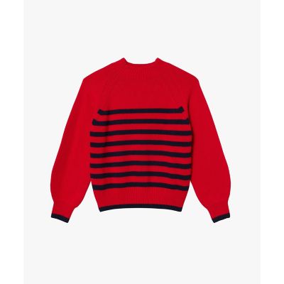 AIGLE/エーグル ウールブレンド ボーダーニットモックネックセーター レッド トップス【三越伊勢丹/公式】