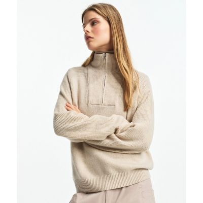 ウールブレンド ハーフジップニットセーター | AIGLE/エーグル