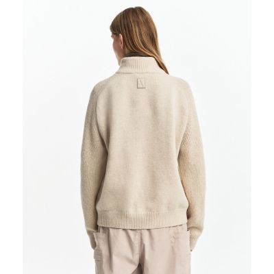 ウールブレンド ハーフジップニットセーター | AIGLE/エーグル