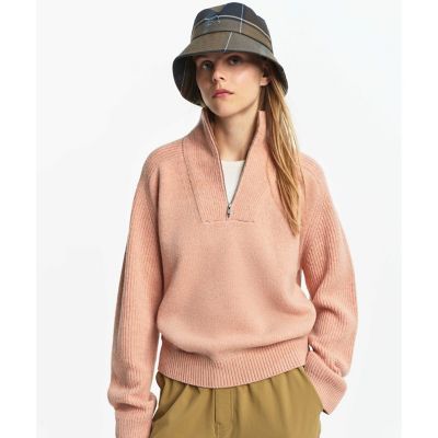 AIGLE/エーグル ウールブレンド ハーフジップニットセーター ピンク トップス【三越伊勢丹/公式】