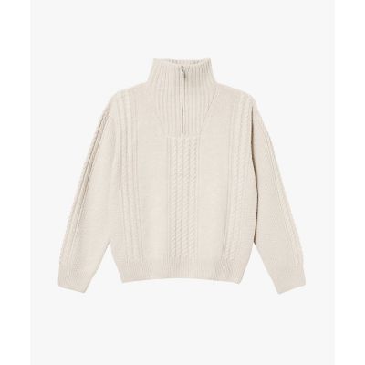 ケーブルニット オーバーサイズハーフジップセーター | AIGLE/エーグル