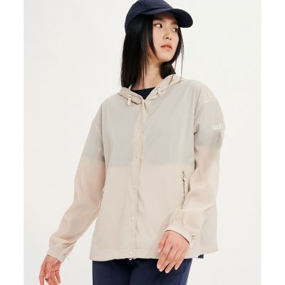 ＜AIGLE＞ＵＶカット　撥水　フーデッドショートジャケット　／　ナイロンジャケット