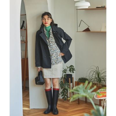 ＧＯＲＥ－ＴＥＸ　ゴアテックス　防水　防風　透湿　フーデッド　ショートトレンチコート　フード取り外し可
